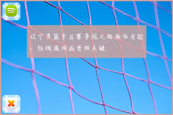 辽宁男篮季后赛争冠之路面临考验，防线漏洞成晋级关键