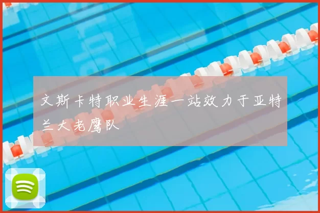 文斯卡特职业生涯一站效力于亚特兰大老鹰队